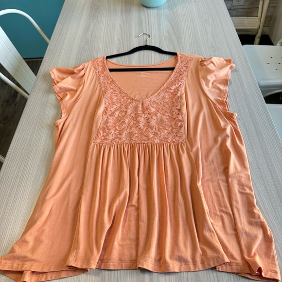 NWOT TORRID Super Soft V-Neck Ruffle Tee 3X - Picture 4 of 8